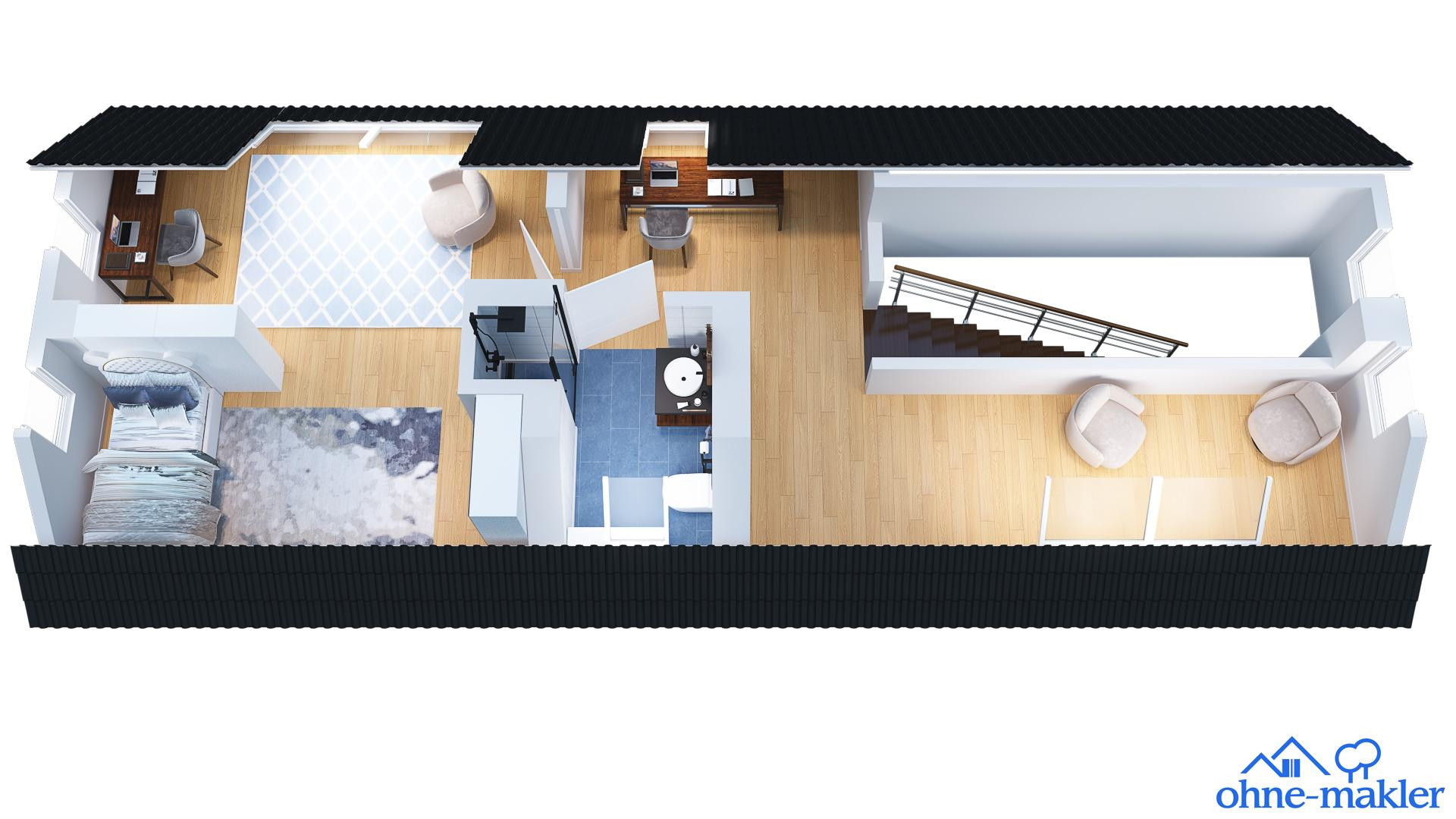 Design-Maisonette (Alleinige Etage) | KfW-A+, Galerie, Kamin | nahe S-Bahn Untermenzing – Manzostr. 15, 80997 München(Untermenzing) – Vorschaubild 27