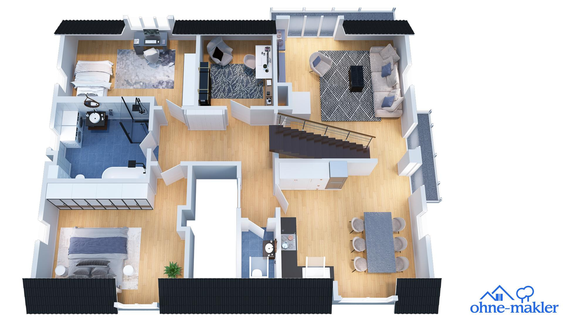 Design-Maisonette (Alleinige Etage) | KfW-A+, Galerie, Kamin | nahe S-Bahn Untermenzing – Manzostr. 15, 80997 München(Untermenzing) – Vorschaubild 26
