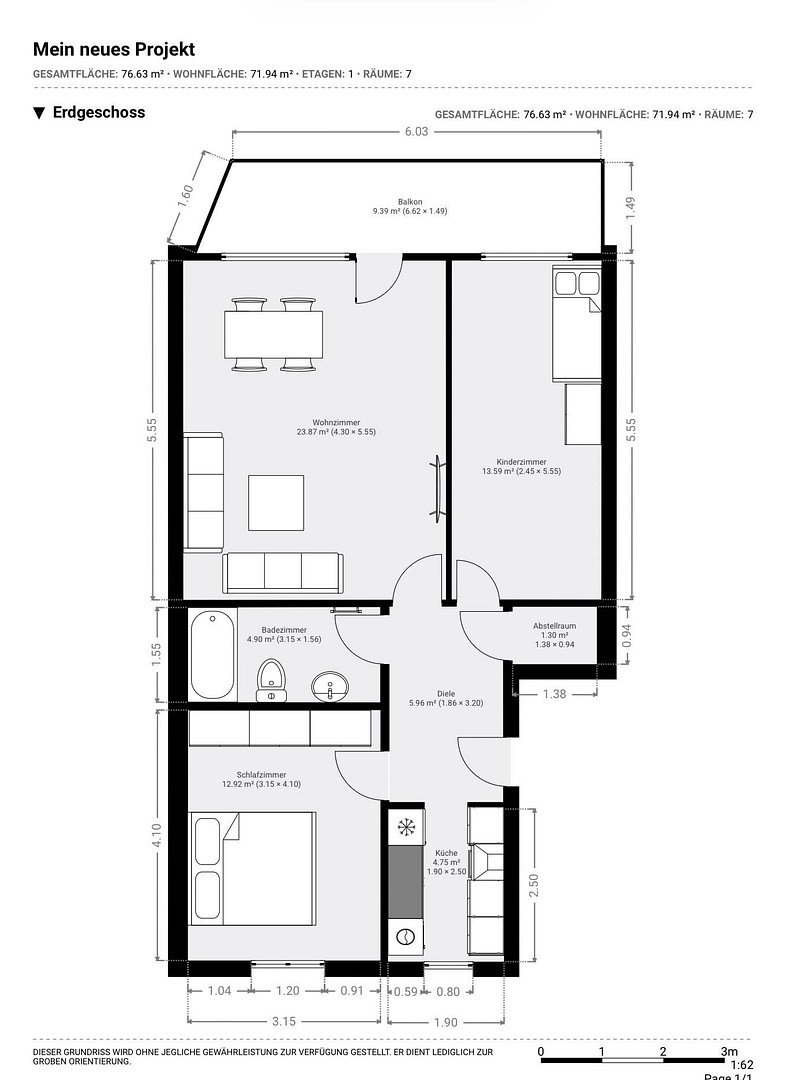3-Zimmer-Wohnung mit großem Balkon - Provisionsfrei – 22117 Hamburg(Billstedt) – Vorschaubild 9
