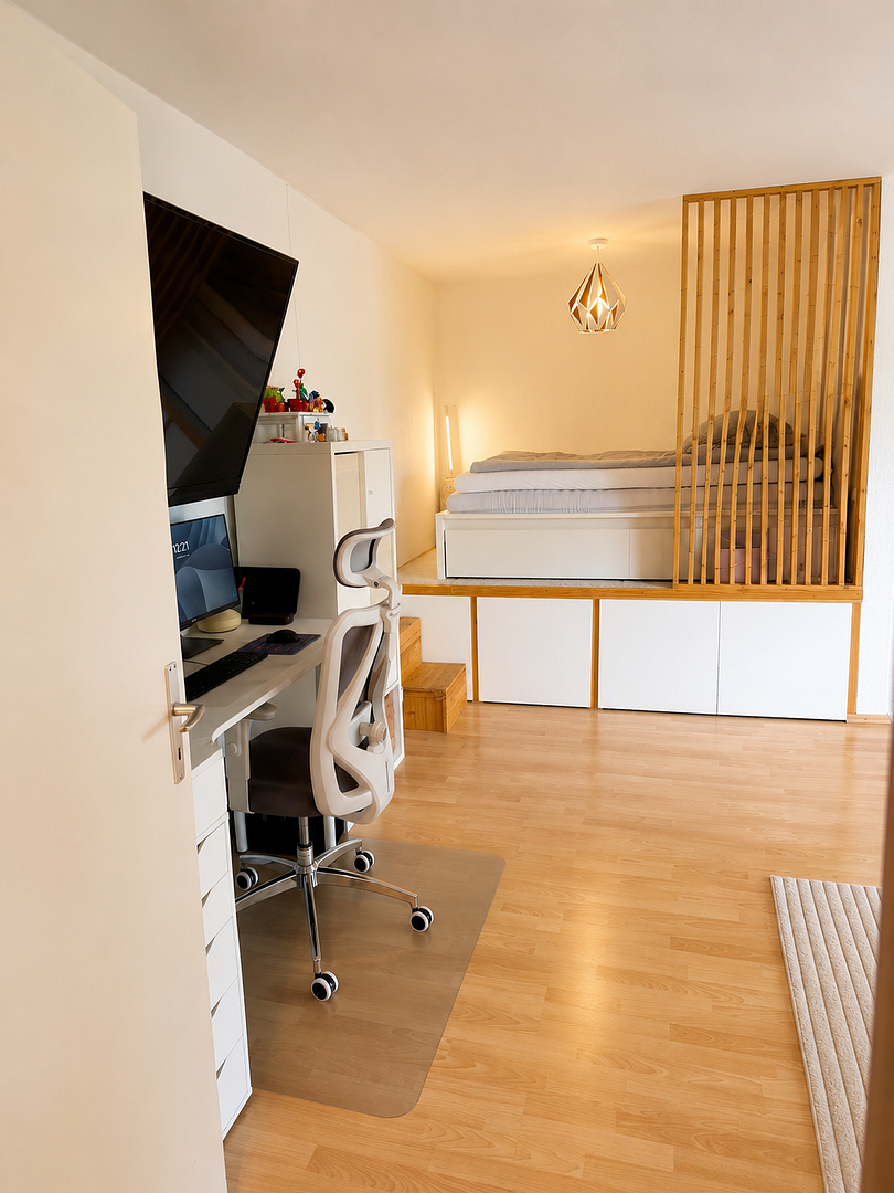 Helle 1-Zi. Wohnung mit großem Balkon gut vermietet und attraktiv gelegen in Großburgwedel – Pappelweg 9a, 90938 Burgwedel(Großburgwedel) – Vorschaubild 2