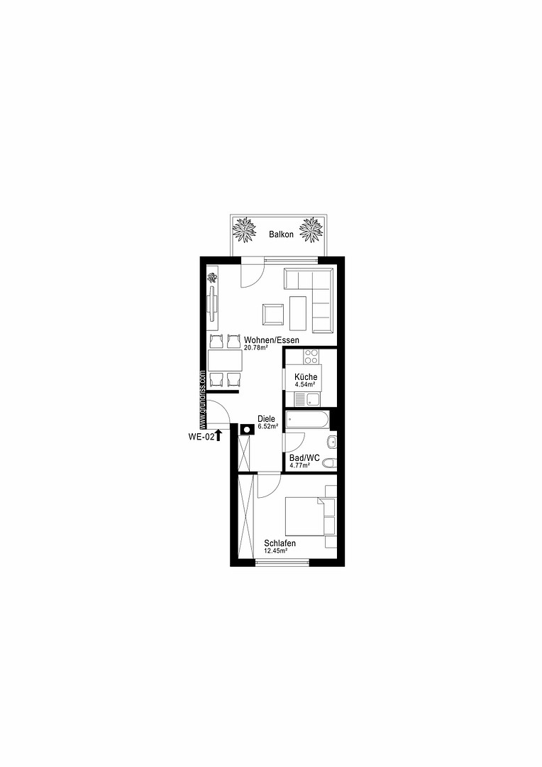 Ihr Platz zum Durchatmen: Moderne 2-Zimmer-Wohnung mit Grünblick im Herzen von Neckarau – 68199 Mannheim(Neckarau) – Vorschaubild 7