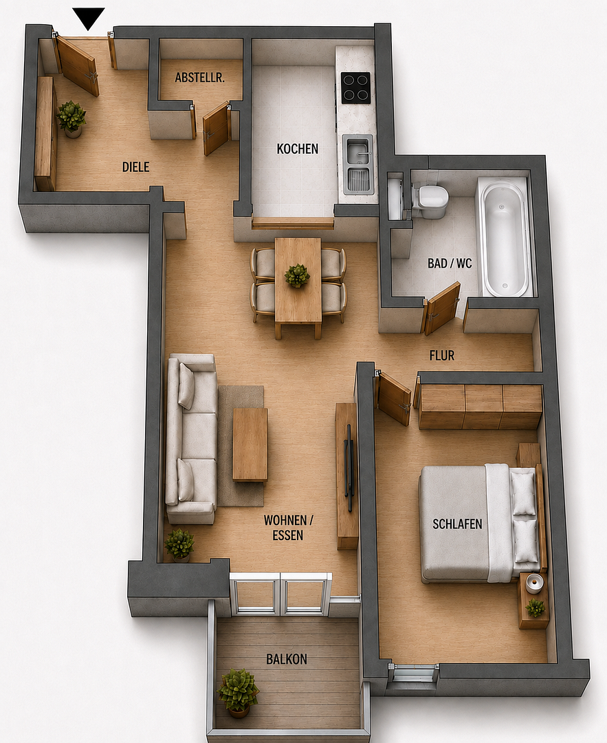 Schöne 2-Zimmer Wohnung in begehrter Lage von Fürth-Burgfarrnbach – Rosmarinweg 3, 90768 Fürth(Burgfarrnbach) – Vorschaubild 11