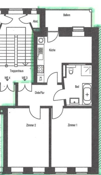 Neu sanierte 2-Zimmer-Wohnung mit Luxus-Einbauküche und Balkon – Weißestraße 11, 4299 Leipzig(Stötteritz) – Vorschaubild 22