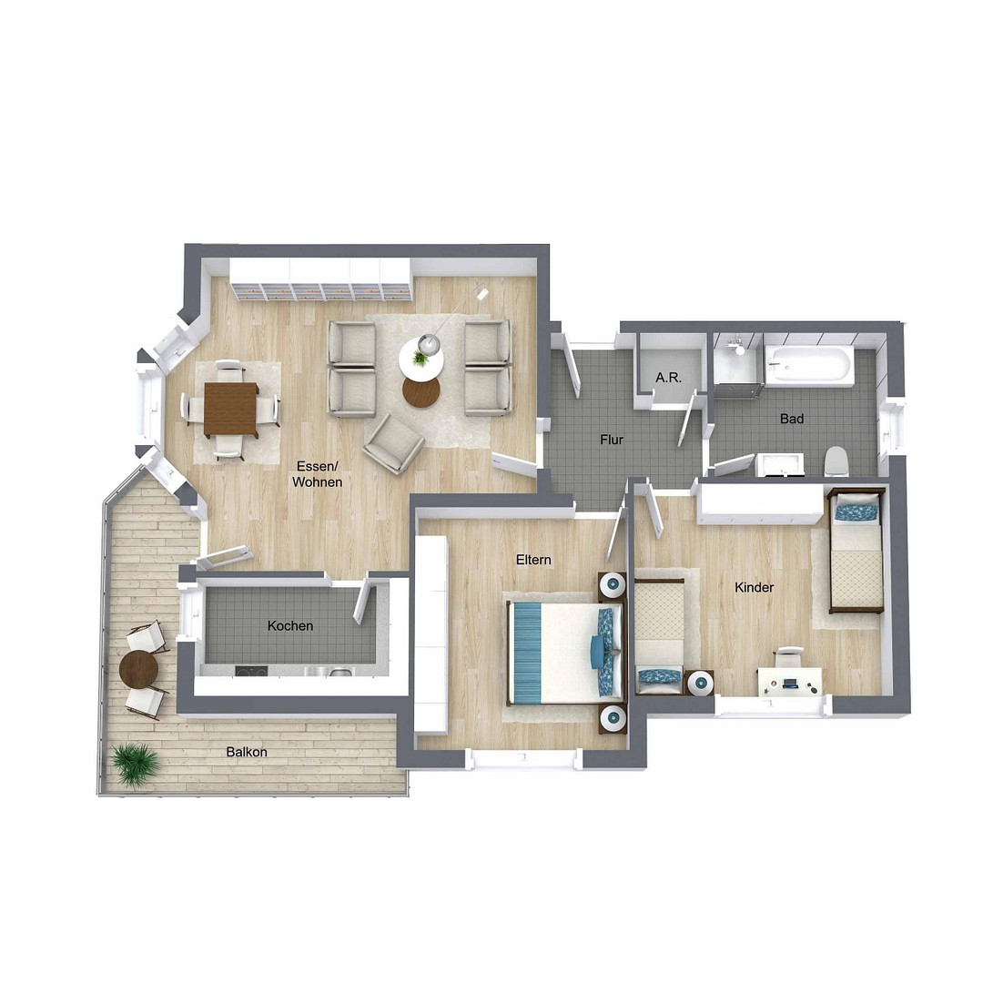 Helle 86 m² 3 Zimmer Wohnung mit Balkon & Keller in Hachenburg Krankenhaus – An der Borngasse 4, 57627 Hachenburg – Vorschaubild 17