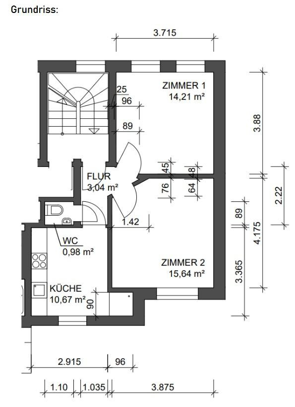 Freie sanierte 2-Zimmer-Wohnung in Lübeck – Kronsforder Allee – 23560 Lübeck(Hüxtertor/Mühlentor/Gärtnergasse) – Vorschaubild 10