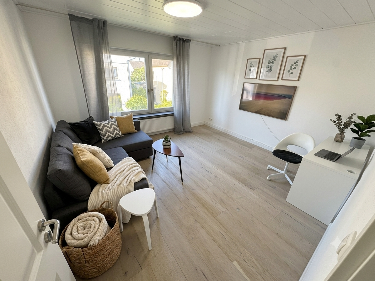 Renovierte möblierte 3,5 Zi-Wohnung 80m2 mit Garten im 1.OG / Nähe Frankfurt / ab sofort – 63512 Hainburg(Hainstadt) – Vorschaubild 3