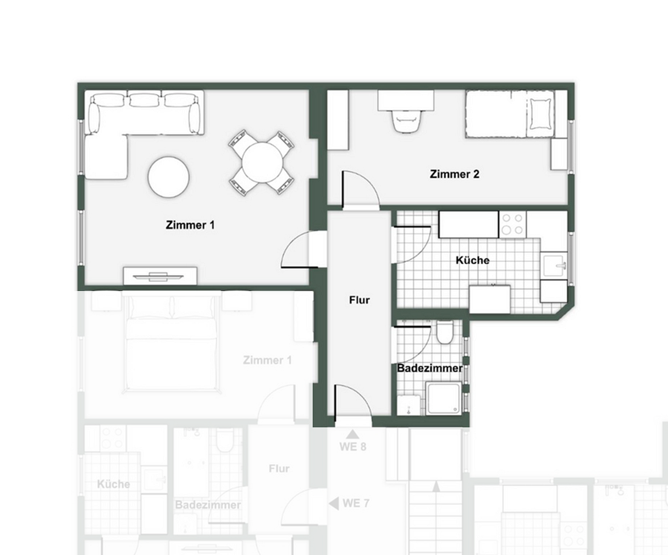 Renovierte 2-Zimmer-Wohnung im 2. OG – zentrumsnah in Eberswalde – Blumenwerder Straße 12, 16225 Eberswalde – Vorschaubild 8