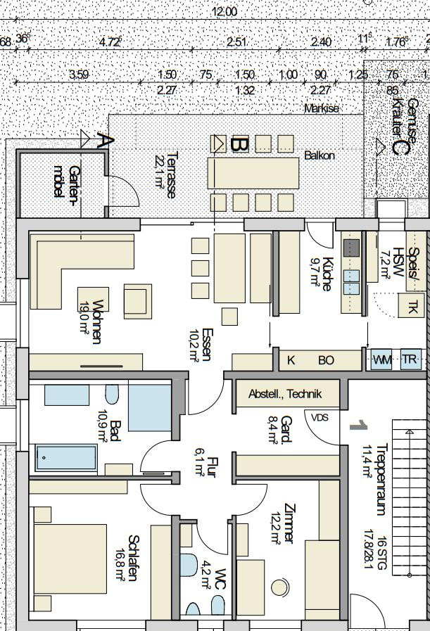 3-Zimmer-Erdgeschosswohnung mit eigenem Garten – Modernes Wohnen mit viel Freiraum in Steinheim – 87700 Memmingen(Steinheim) – Vorschaubild 19