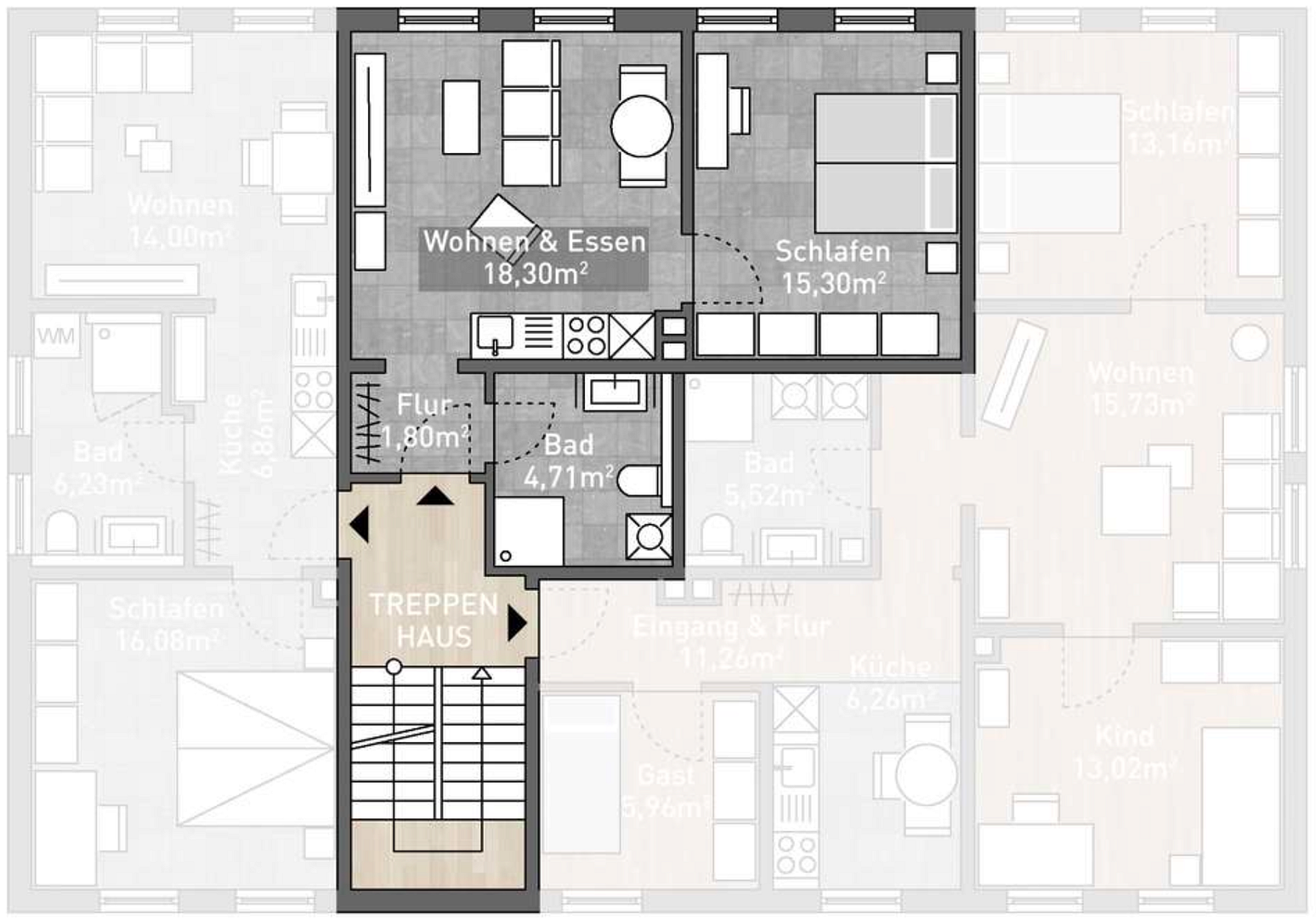 Moderne 2 Zimmer im kernsanierten Altbau – Steuerwalder Straße 90, 31137 Hildesheim – Vorschaubild 25