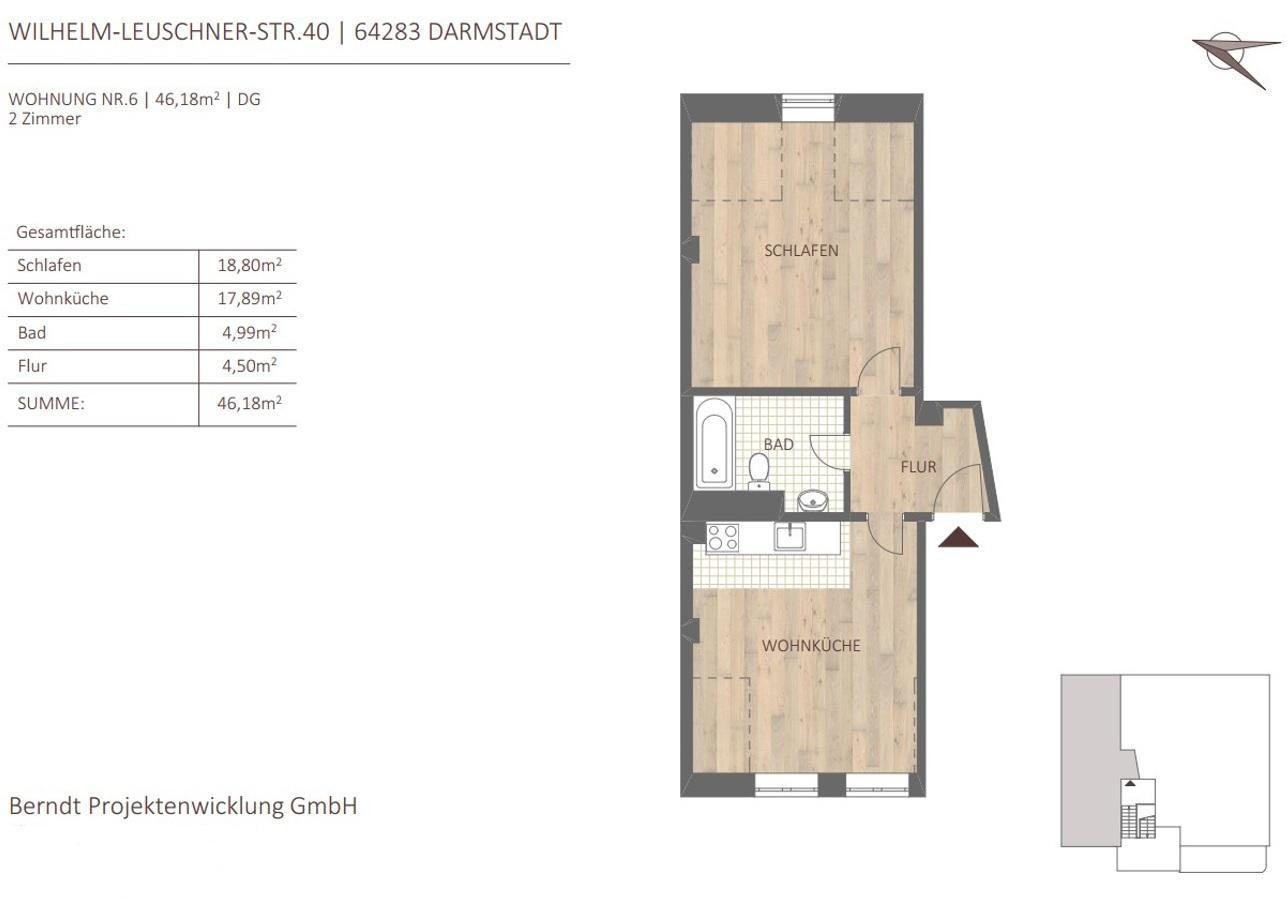 Sorfort frei !!! 2-Zi. ETW im Dachgeschoss - Top Lage !!! – Wilhelm-Leuschner-Str. 40, 64293 Darmstadt – Vorschaubild 27