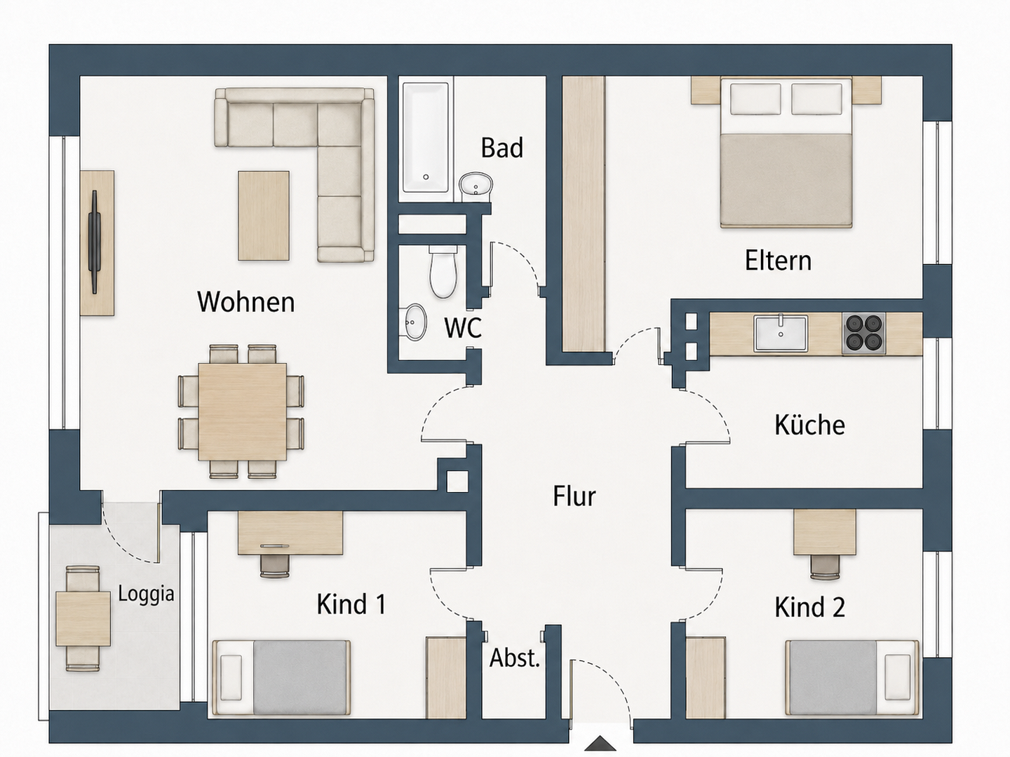PROVISIONSFREI: Schöne 4 Zimmerwohnung mit Loggia in Mainz Bretzenheim zu verkaufen – 55128 Mainz Bretzenheim(Mainz) – Vorschaubild 10