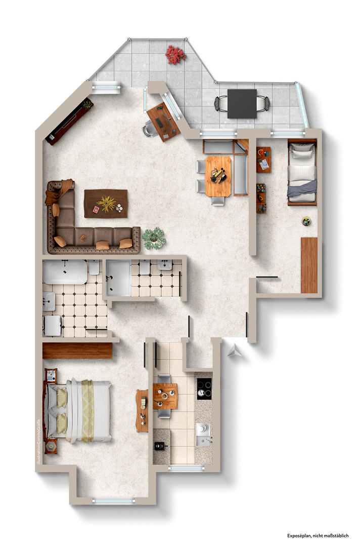 Lichtdurchflutete 3-Zimmerwohnung mit Balkon und Tiefgaragenstellplatz – 28203 Bremen(Östliche Vorstadt) – Vorschaubild 11