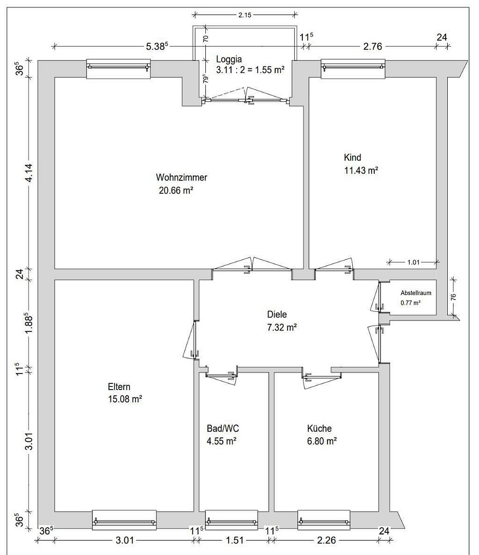 3-Zimmer-Wohnung mit Balkon in Bremen-Osterholz – provisionsfrei – Lausanner Str. 127-131, 28325 Bremen(Osterholz) – Vorschaubild 5