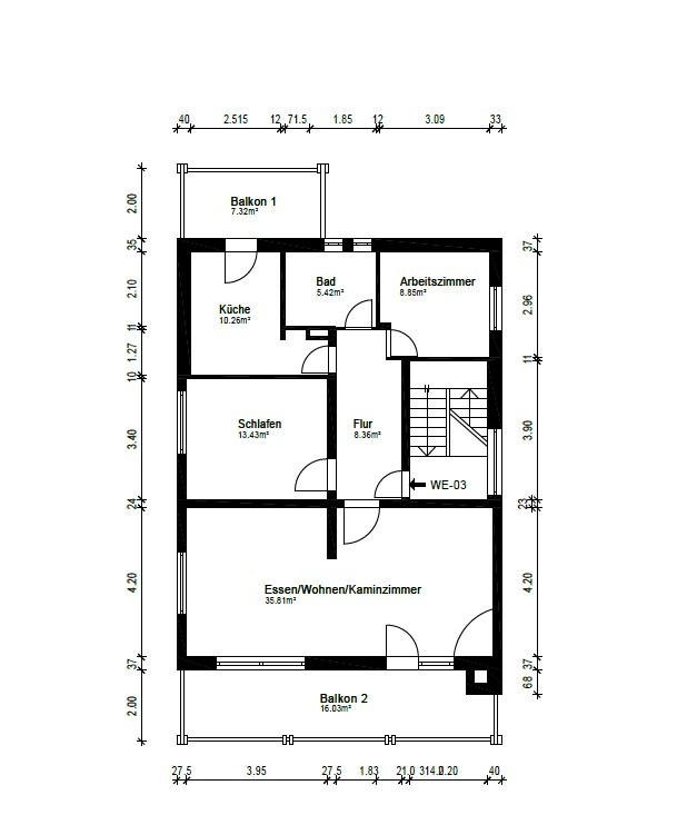 großzügige 3 Zimmer Wohnung mit Balkon – Hartenauer Str. 45, 64404 Bickenbach – Vorschaubild 11