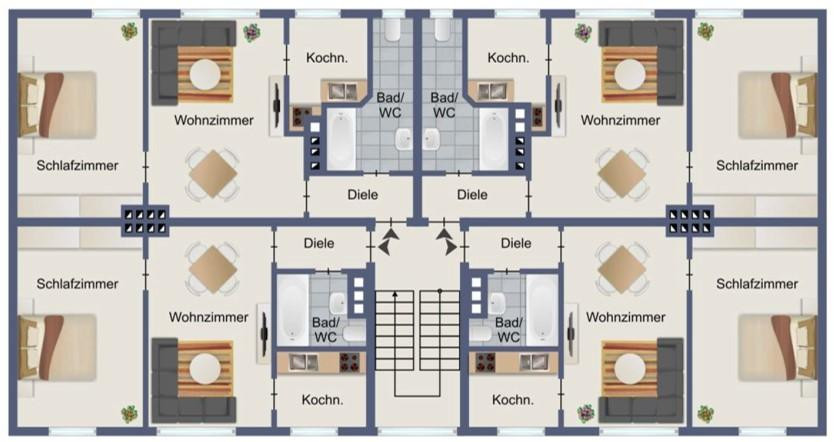 Möblierte KfW40-Wohnung mit Waschmaschine, Internet, hervorragende ÖV-Anbindung – Herforder Str. 210, 33609 Bielefeld – Vorschaubild 7
