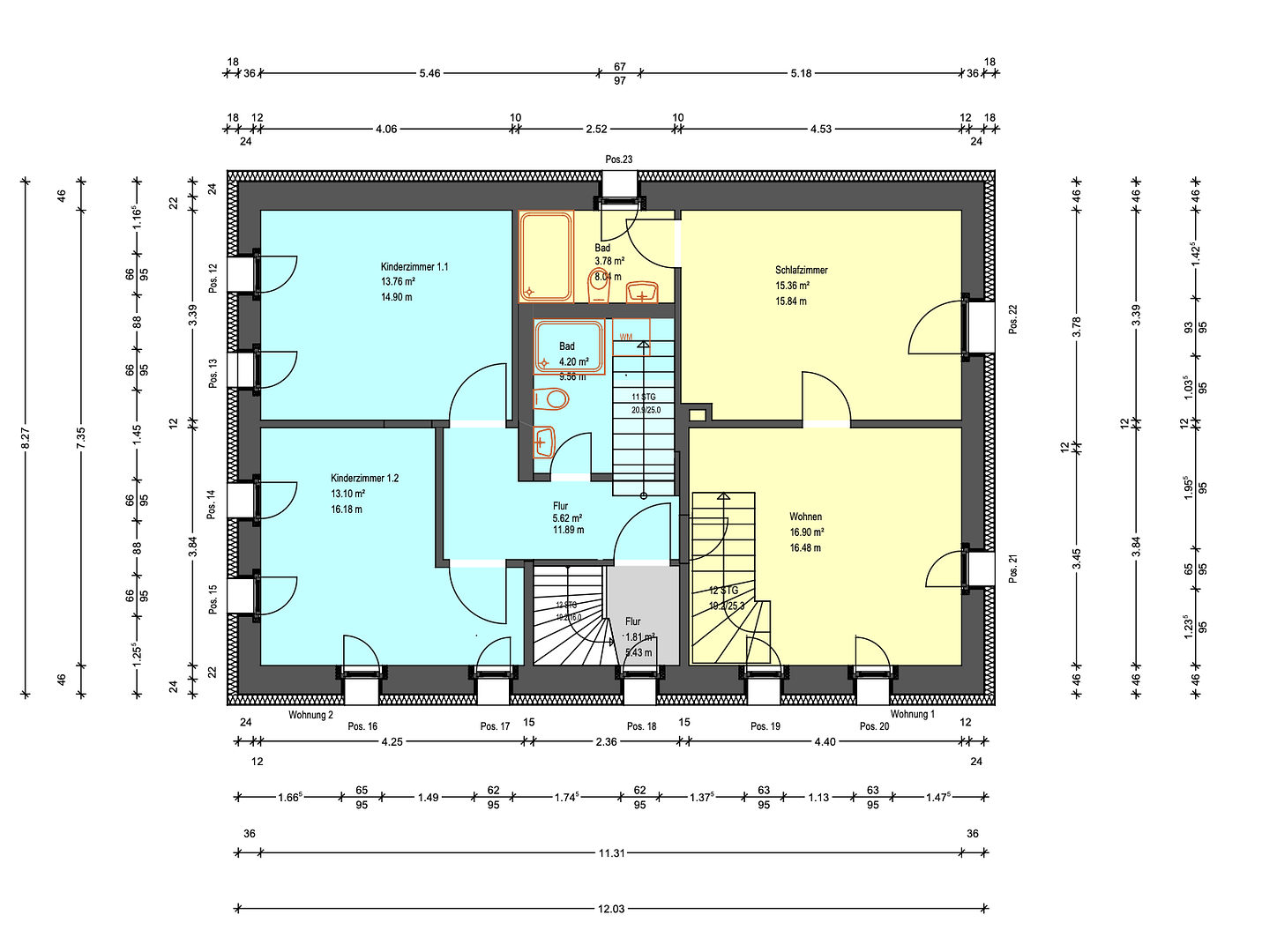 Wohnen wie im Eigenheim: 5-Raum-Maisonette, Terrasse, Garten, Erstbezug, Energiesparhaus – Maxener Straße 7, 1257 Dresden(Prohlis) – Vorschaubild 16