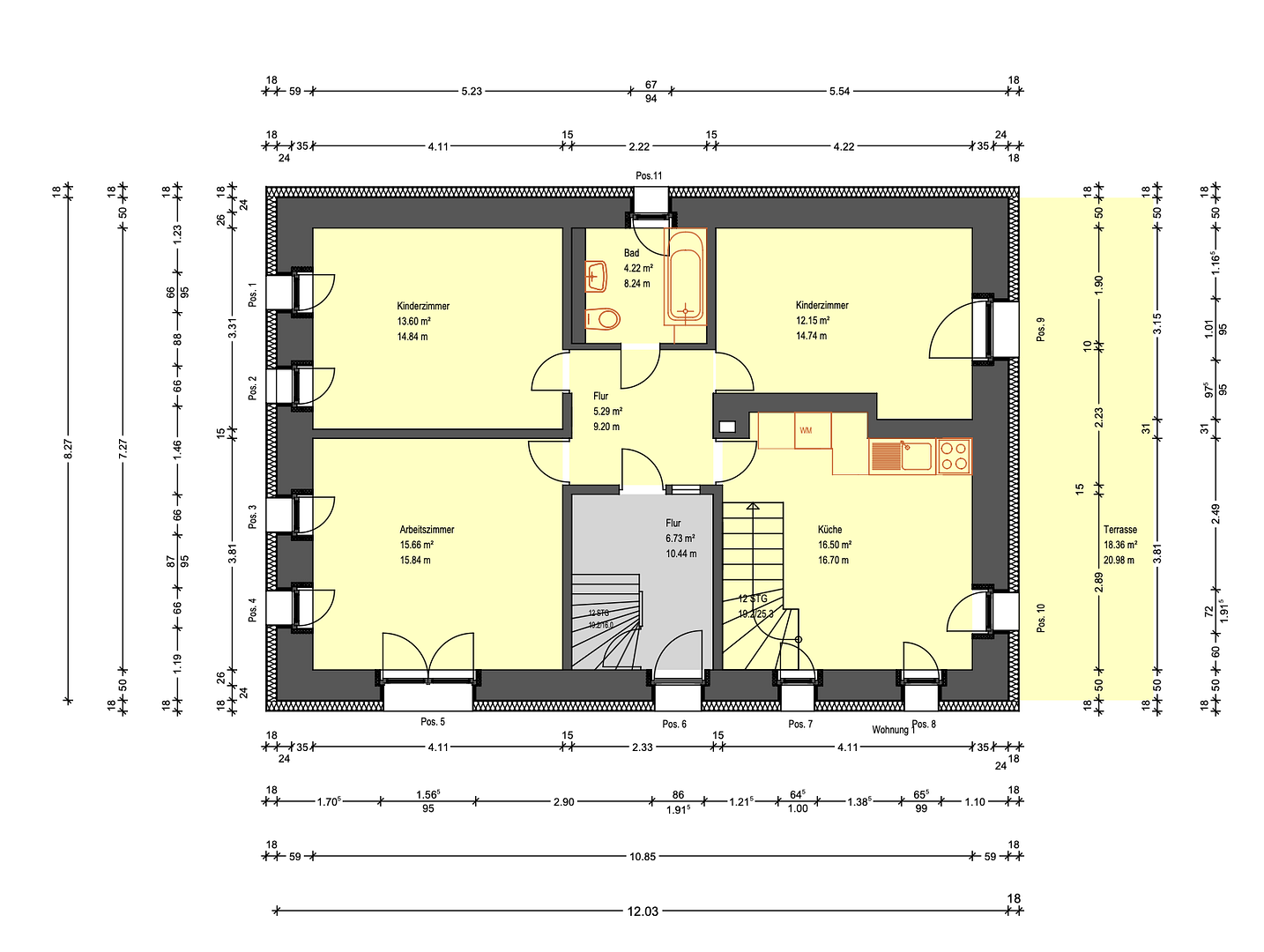 Wohnen wie im Eigenheim: 5-Raum-Maisonette, Terrasse, Garten, Erstbezug, Energiesparhaus – Maxener Straße 7, 1257 Dresden(Prohlis) – Vorschaubild 15