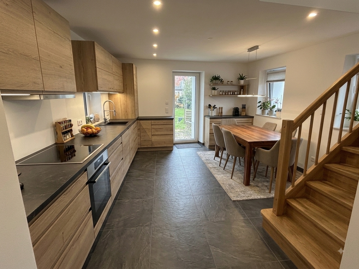 Wohnen wie im Eigenheim: 5-Raum-Maisonette, Terrasse, Garten, Erstbezug, Energiesparhaus – Maxener Straße 7, 1257 Dresden(Prohlis) – Vorschaubild 7
