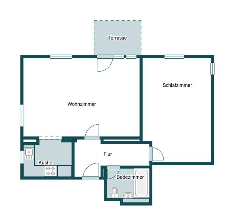 Helle 2-Zimmer-Wohnung in Kornwestheim | Terrasse, Garten, TG, renoviert & E-Rollläden – 70806 Kornwestheim – Vorschaubild 15