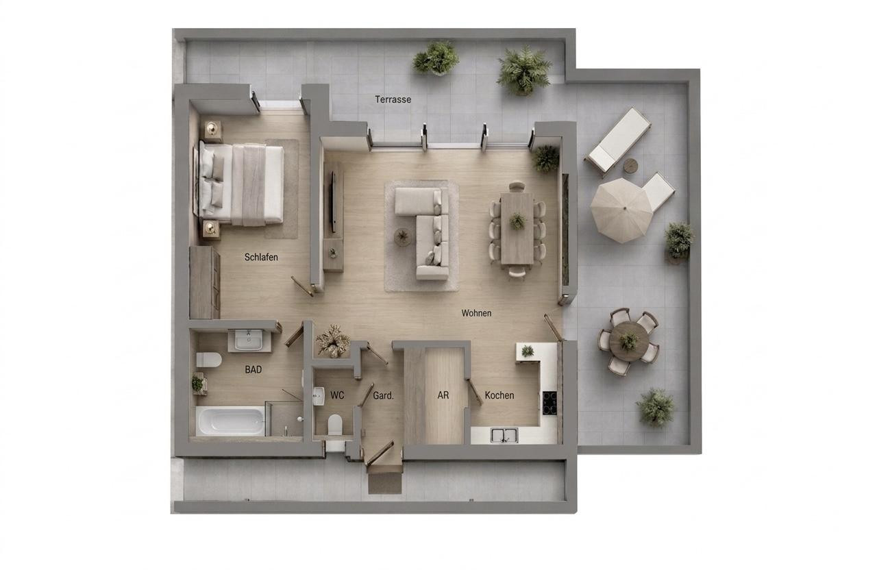Penthouse mit gigantischer Dachterrasse ohne Markler – Westliche Waldringstraße 22, 90765 Fürth(Stadeln) – Vorschaubild 14