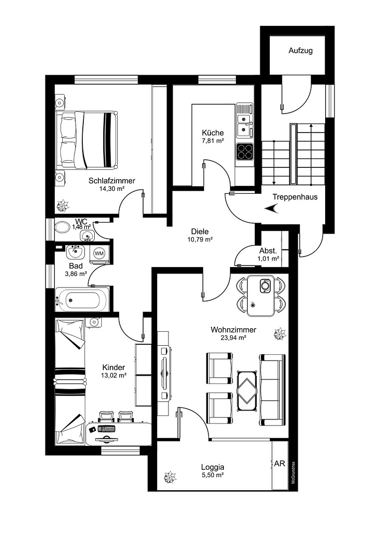 PROVISIONSFREI: Renovierte 3-Zimmer-Wohnung mit Balkon, Domblick, Aufzug und Garage. – Seebachmarter 6, 96103 Hallstadt – Vorschaubild 13