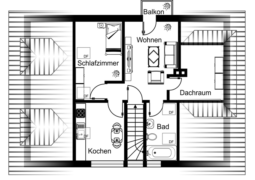 Renovierte 2-Ziimer Dachgeschosswohnung in Reckendorf zu vermieten – Greifenklaustraße 10, 96182 Reckendorf – Vorschaubild 8