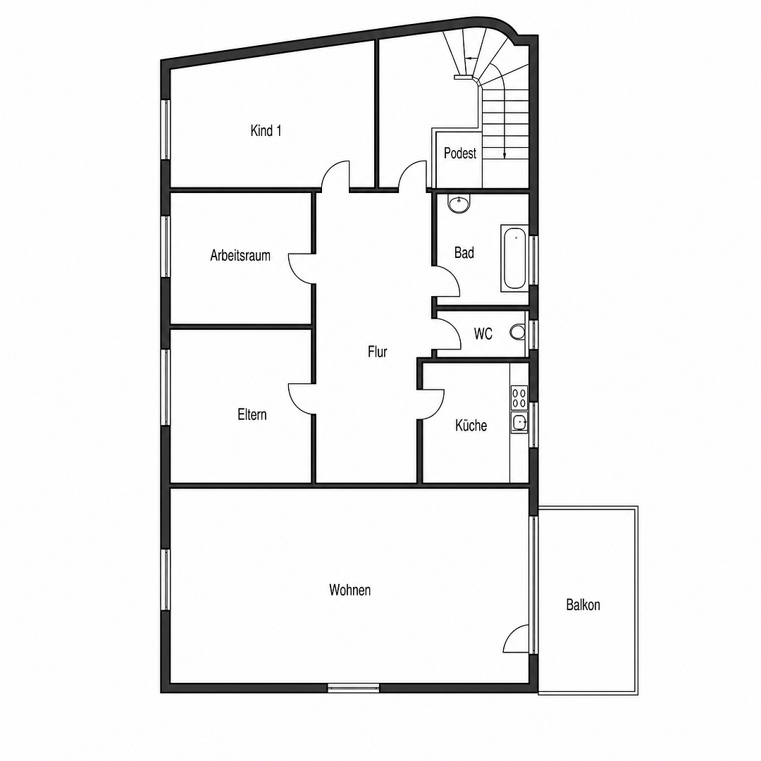 Großzügige 3 1/2-Zimmer-Wohnung mit Dachterrasse und hochwertiger Einbauküche in Wehr (Hochrhein) – 79664 Wehr – Vorschaubild 17