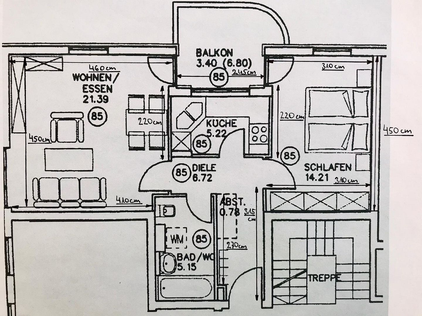 2-Zimmer-Wohnung mit Balkon & Garage in Hollerstaude zu verkaufen