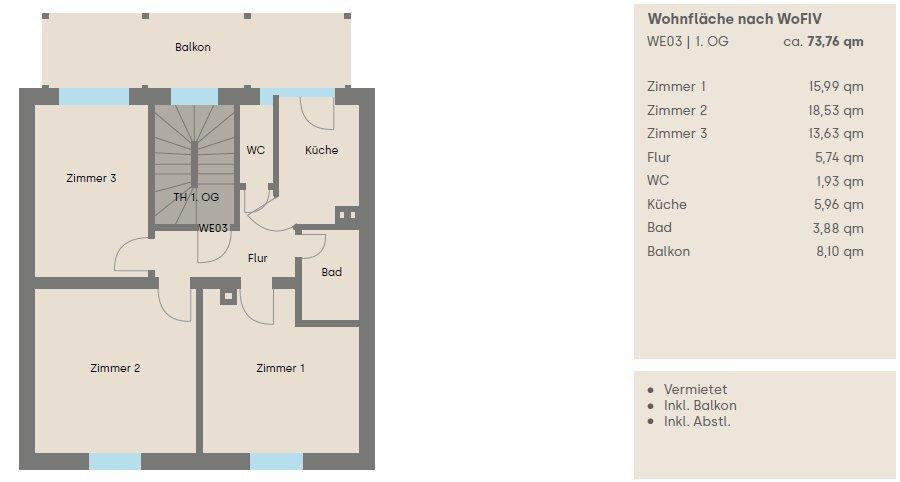 Stilvolles Wohnen im Stuttgarter Osten: Sanierte 3-Zimmer-Wohnung mit großem Balkon & EBK – Talstraße 34a, 70188 Stuttgart(Ost) – Vorschaubild 8