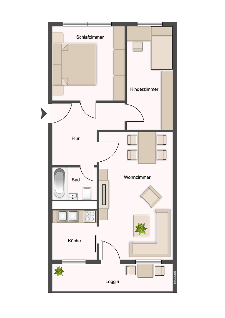 Kernsanierte 3-Zimmer-Wohnung mit moderner Einbauküche in zentraler Lage – Otto-Dix-Ring 26, 1219 Dresden(Prohlis) – Vorschaubild 12