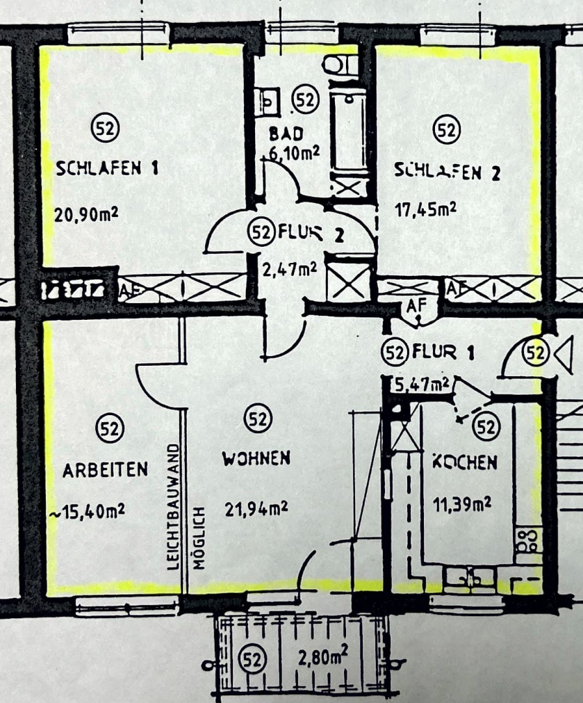 104 m² Wohnkomfort in ruhiger Lage – 3 Zimmer, Balkon & Stellplatz – 90763 Fürth – Vorschaubild 11