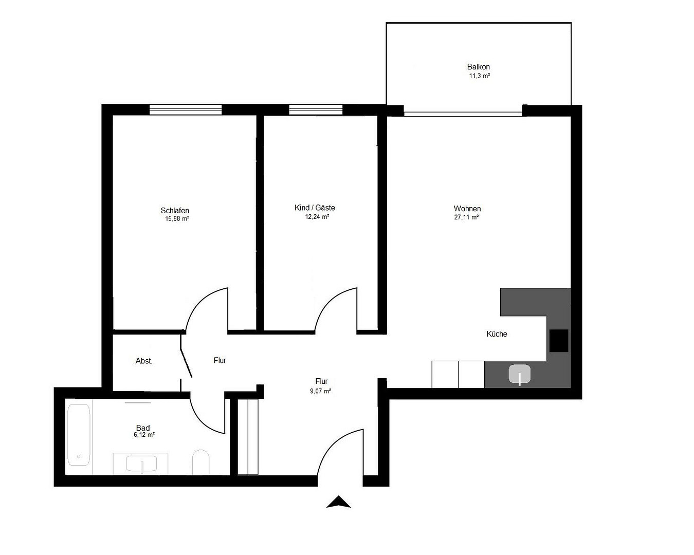 Moderne 3-Zimmer ETW, Erstbezug nach Sanierung, inkl. TG-Stellplatz, ohne Courtage – Hermann-Balk-Straße 113, 22147 Hamburg(Rahlstedt) – Vorschaubild 14