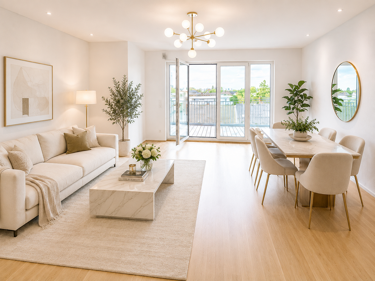3-Zimmer-Neubauwohnung mit Balkon & Weitblick über Darmstadt – EBK, Parkett & TG