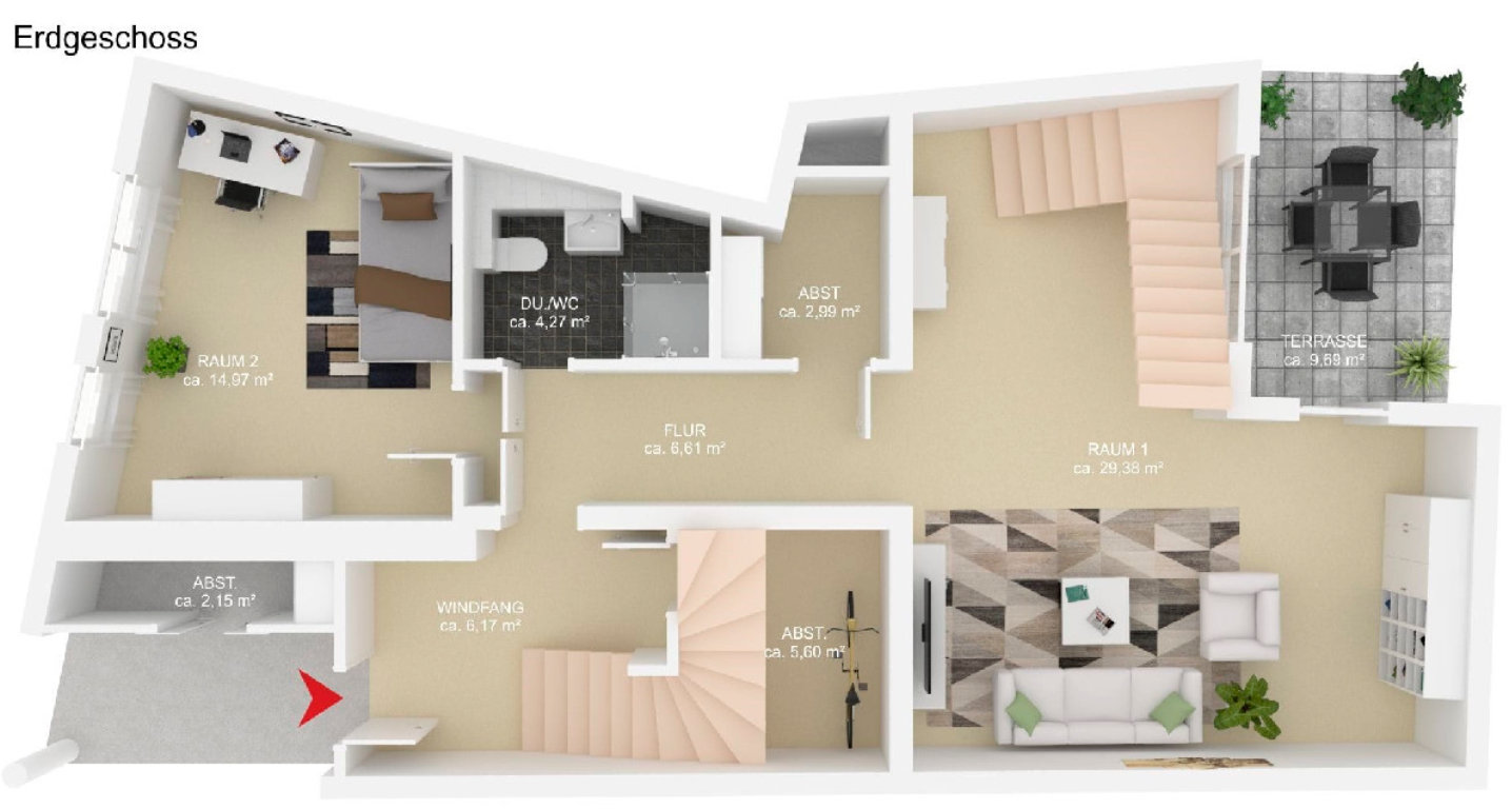 Schöne Wohnung über 2 Ebenen im Bremer Viertel – 28203 Bremen(Östliche Vorstadt) – Vorschaubild 11