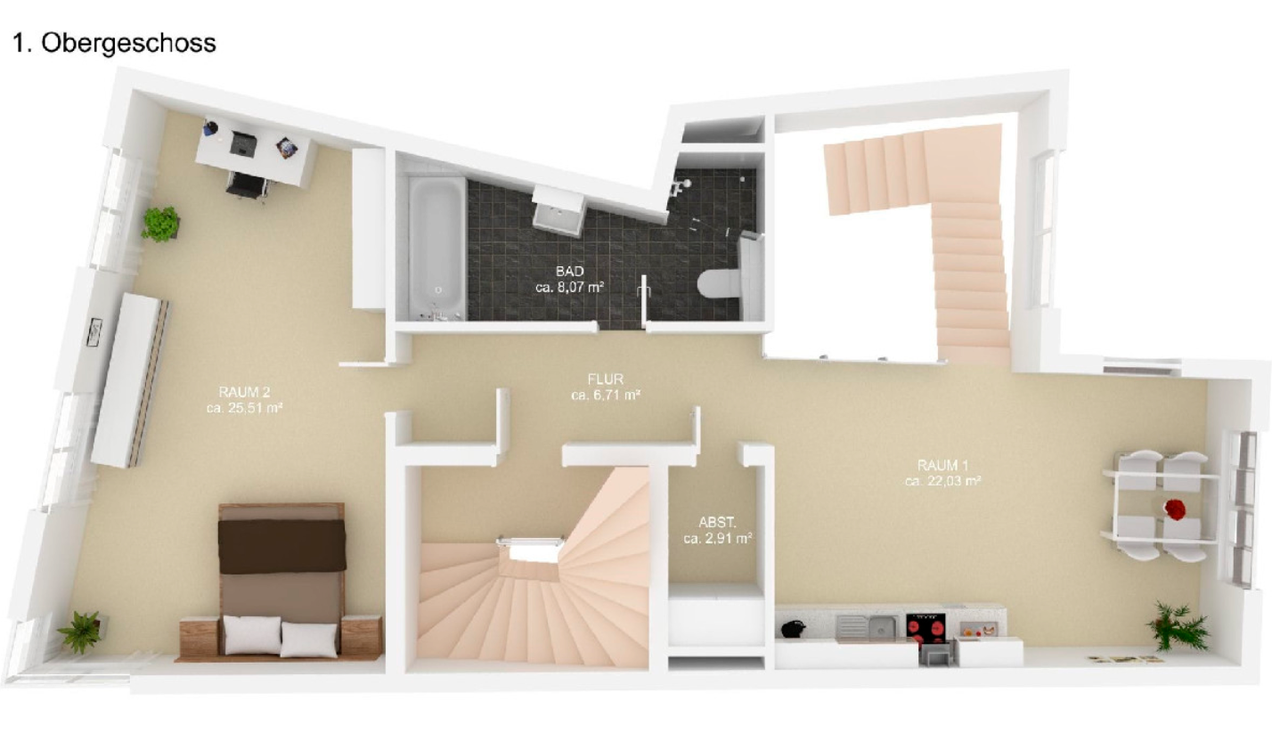 Schöne Wohnung über 2 Ebenen im Bremer Viertel – 28203 Bremen(Östliche Vorstadt) – Vorschaubild 12
