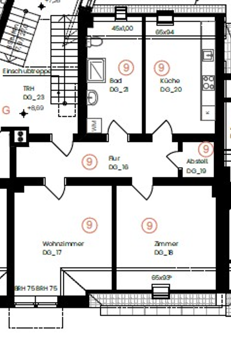 Gemütliche 2-Zimmer-DG_Wohnung inkl. EBK – zentral im beliebten Paulusviertel – Kemnastr. 17, 45657 Recklinghausen – Vorschaubild 9