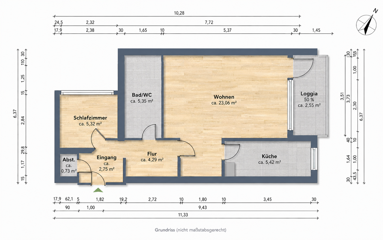 Provisonsfreie Eigentumswohnung im 7. OG – Bonn-Hardtberg | 49,5 m² | Vollrenoviert – 53123 Bonn(Duisdorf) – Vorschaubild 12