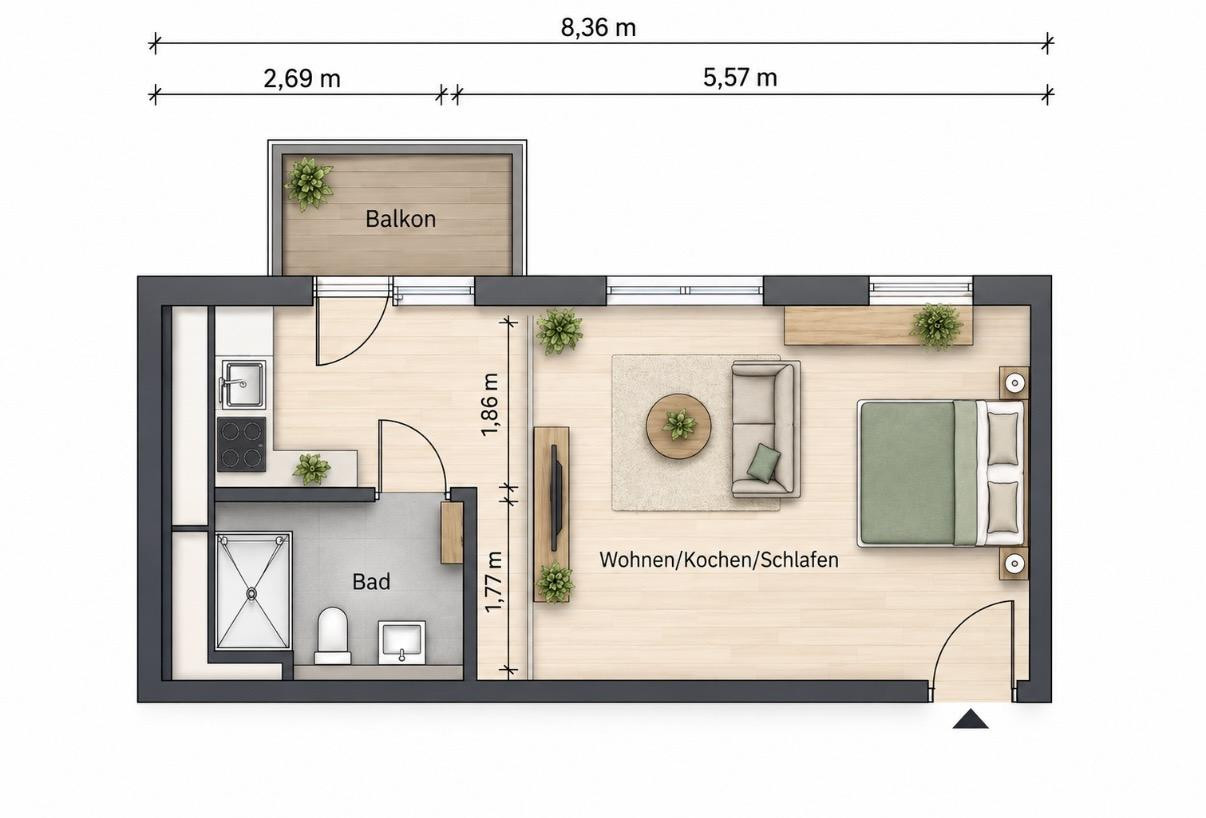 Moderne Wohnung mit Balkon in Berlin Friedenau – 12157 Berlin(Schöneberg) – Vorschaubild 12