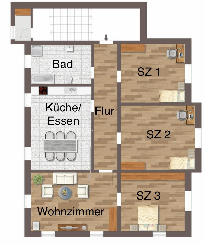 Großzügige 4- bis 5-Zimmer-Wohnung mit 156 m² – Güldenwerth 26, 42857 Remscheid – Vorschaubild 17