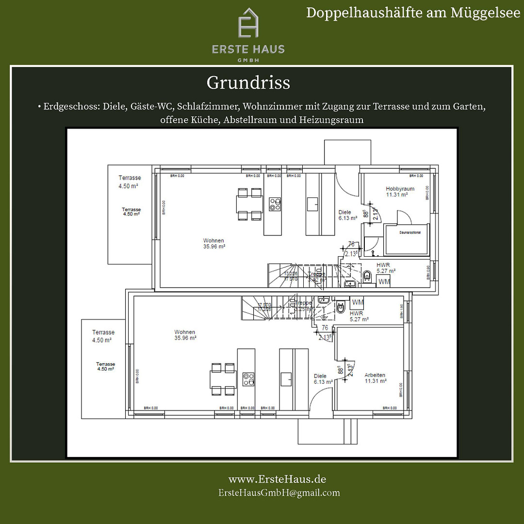 Neubau-Doppelhaushälfte A+ in Berlin-Müggelheim – 150 m², große Dachterrasse, provisionsfrei – Enkenbacher Weg 106, 12559 Berlin(Müggelheim) – Vorschaubild 15
