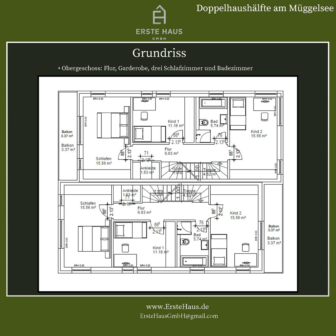 Neubau-Doppelhaushälfte A+ in Berlin-Müggelheim – 150 m², große Dachterrasse, provisionsfrei – Enkenbacher Weg 106, 12559 Berlin(Müggelheim) – Vorschaubild 16