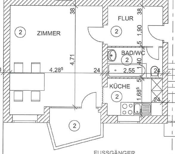Direkt am Landwehrkanal - Bezugsfreie helle 1 Zimmerwohnung mit Balkon (ohne Provision) – Johanniterstraße 32, 10961 Berlin(Kreuzberg) – Vorschaubild 12