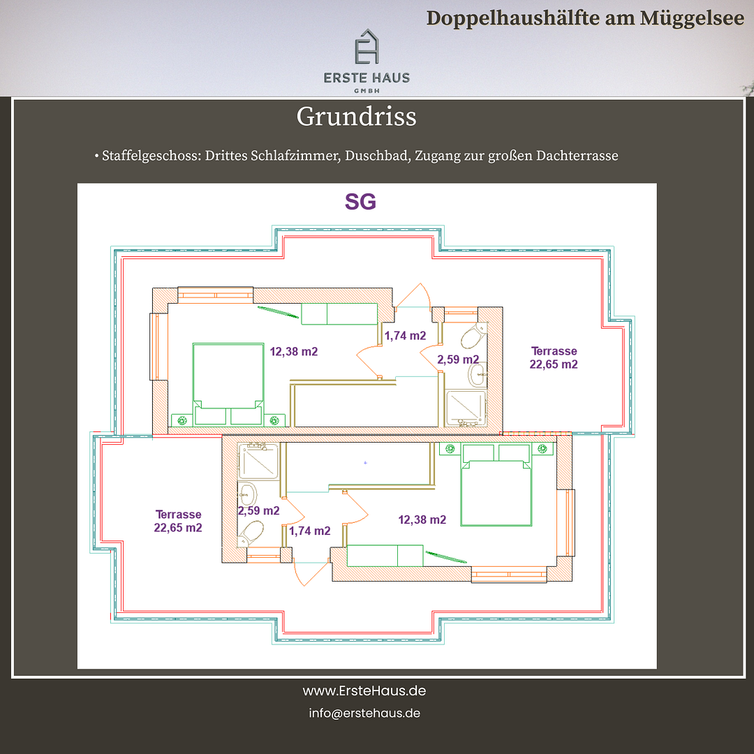 Neubau in Berlin-Müggelheim – A+, Dachterrasse, Garten, 4,5 Zimmer, provisionsfrei – Odernheimer Straße 94 B, 12559 Berlin(Müggelheim) – Vorschaubild 29