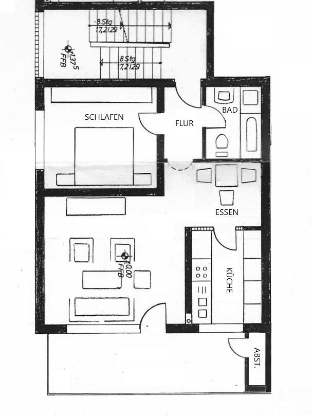 2,5 Raum, Wald-Ruhrnähe, Terrasse 14 m², Bad: Wanne + sep. Dusche, Echtholzparkettböden – Am Homberg 9, 45529 Hattingen-Südstadt-Lembeck(Hattingen) – Vorschaubild 15
