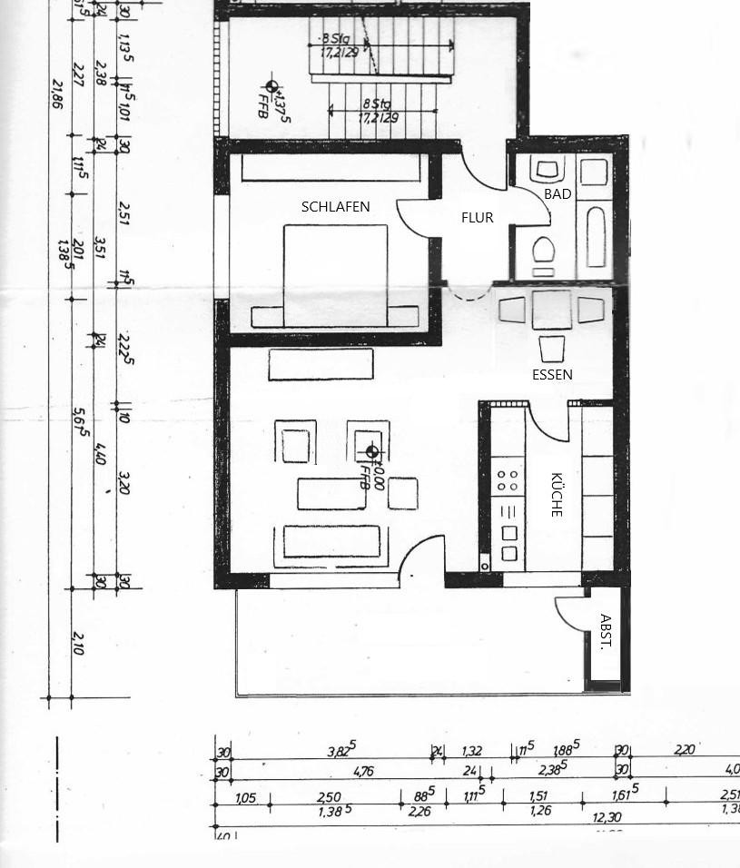 2,5 Raum, Wald-Ruhrnähe, Terrasse 14 m², Bad: Wanne + sep. Dusche, Echtholzparkettböden – Am Homberg 9, 45529 Hattingen-Südstadt-Lembeck(Hattingen) – Vorschaubild 14