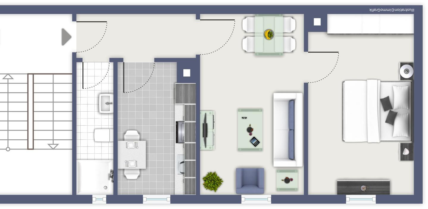Renovierte Altbauwohnung: 2 Zimmer + neue EBK in Hinterhauslage nahe Mendelssohnplatz/ KIT – Rüppurrer Str. 20b, 76137 Karlsruhe(Südstadt) – Vorschaubild 9