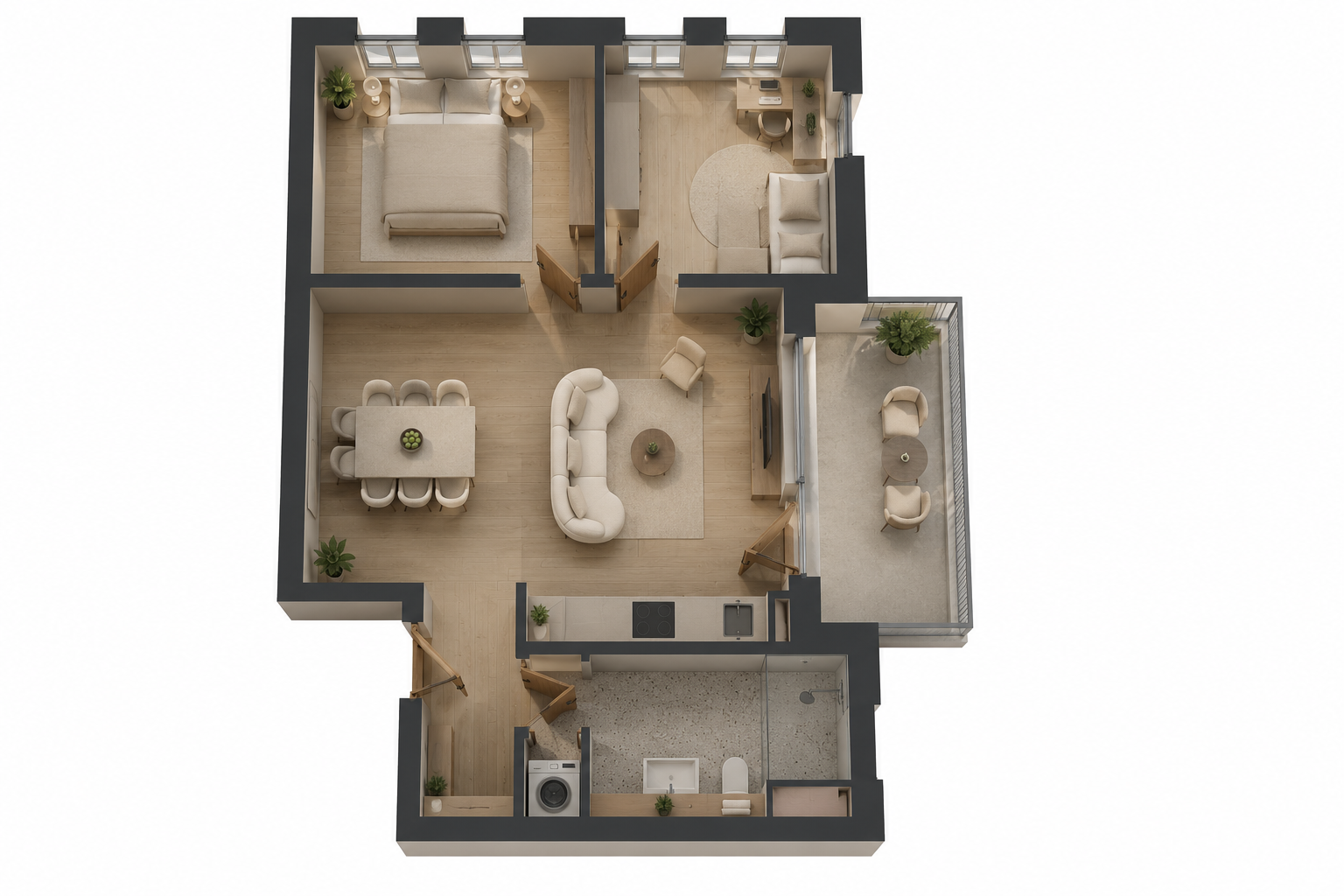 Neubau-Erstbezug in Pankow – moderne 3-Zimmer-Wohnung mit Balkon – Parkstraße 40, 13187 Berlin(Pankow) – Vorschaubild 2