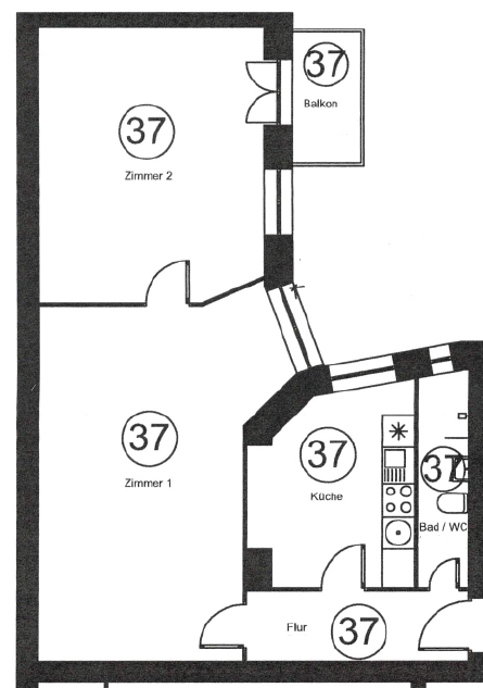Bezugsfreie helle 2-Zimmer QG Altbauwohnung in der Nähe vom Schloss Charlottenburg (provisionsfrei) – Mindener Straße 3, 10589 Berlin(Charlottenburg) – Vorschaubild 11