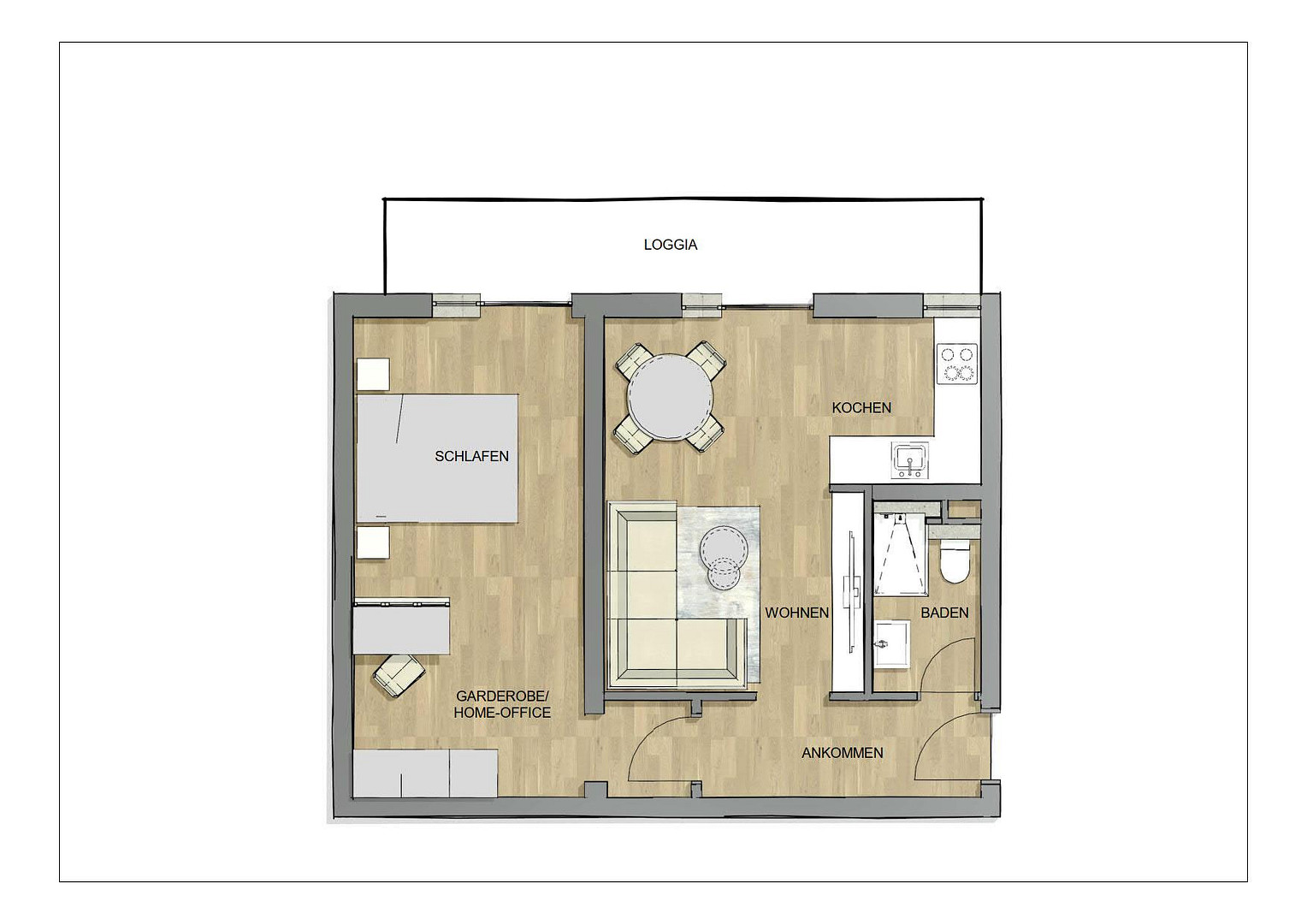 Provisionsfrei & Kernsaniert vom Architekten - 2 Zimmer, Loggia und EBK – München(Berg am Laim) – Vorschaubild 14