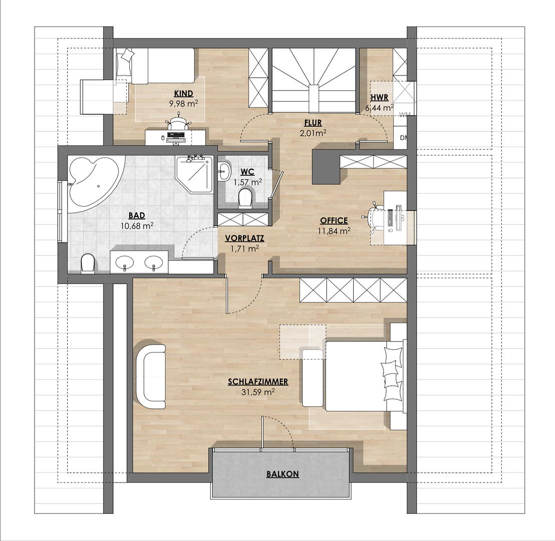 4ZKB Maisonette - Wohlfühlen auf zwei Ebenen mit großzügiger Dachterrasse – 68782 Brühl – Vorschaubild 15